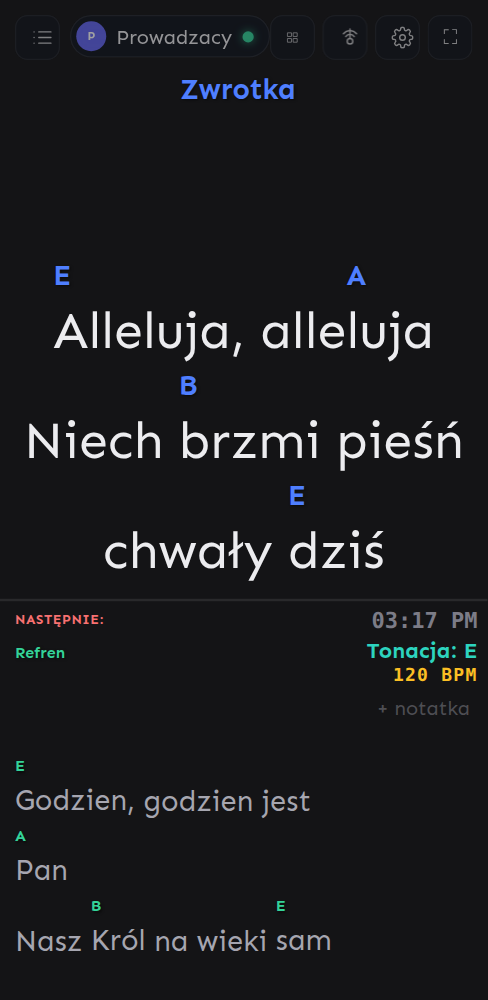 Widok muzyka na telefonie